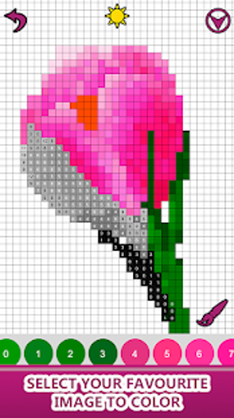 Image 0 for Flowers Color by Number,P…