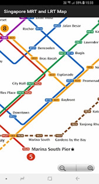 Imagen 2 para Singapore MRT and LRT Map