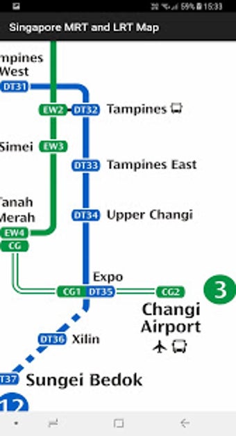 Imagen 1 para Singapore MRT and LRT Map