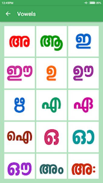 Image 3 for Malayalam Alphabets