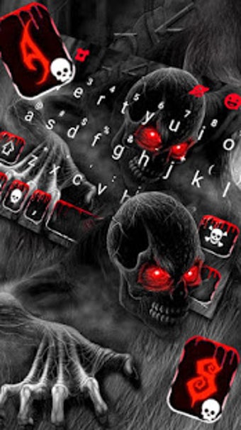 Imagen 3 para Zombie Monster Skull Keyb…