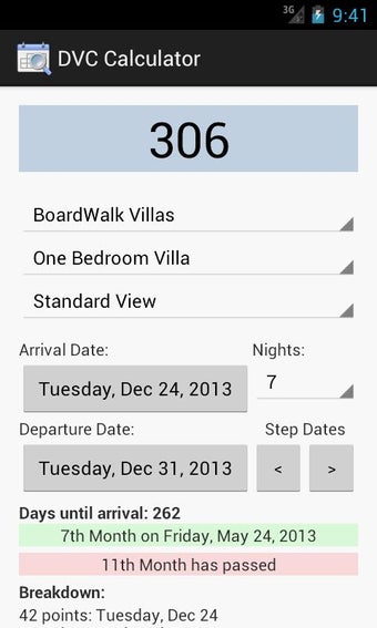 Image 2 for DVC Calculator