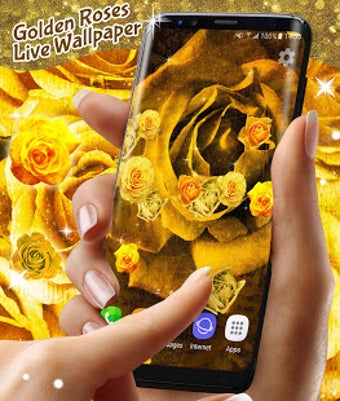 Image 2 for Golden Roses Live Wallpap…