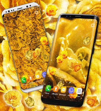 Image 3 for Golden Roses Live Wallpap…