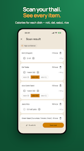 Image 0 for ThaliScan: AI Calorie Cou…