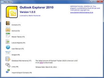 Image 0 for Outlook Explorer 2010