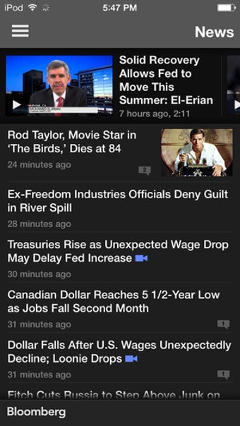 Image 1 for Bloomberg Mobile (iPhone)