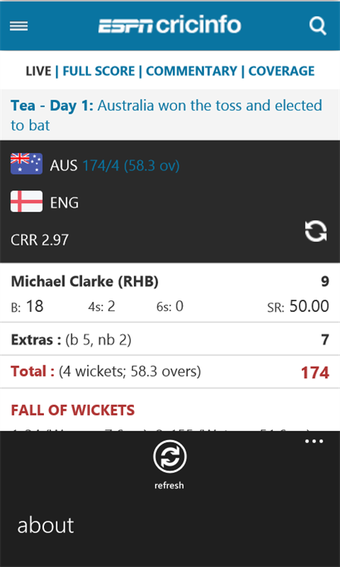 Imagen 1 para Cricket Live for Windows …