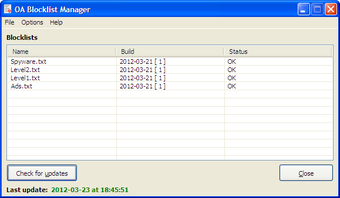Image 0 for OA Blocklist Manager