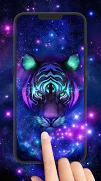 Imagen 1 para Neon Tiger Live Wallpaper
