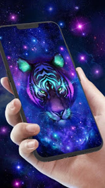Imagen 3 para Neon Tiger Live Wallpaper