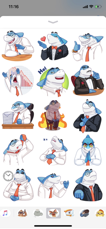 Imagen 1 para Shark Boss Emoji Stickers