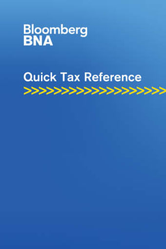 Image 0 for Quick Tax Reference
