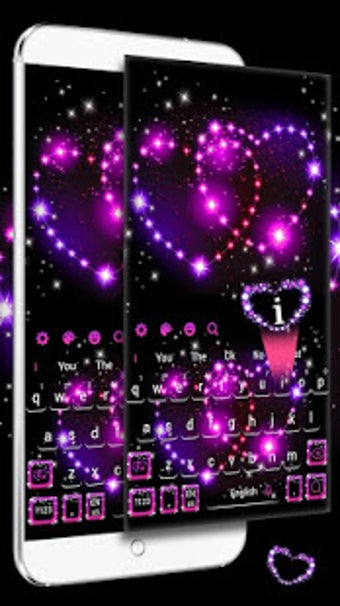 Image 1 for Sparkling Love Hearts Key…