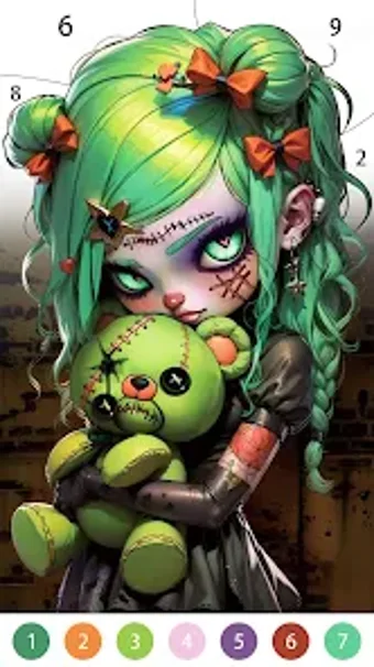 Image 0 for Cute DarkColor by Number