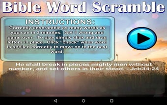Image 1 for Bible Word Scramble