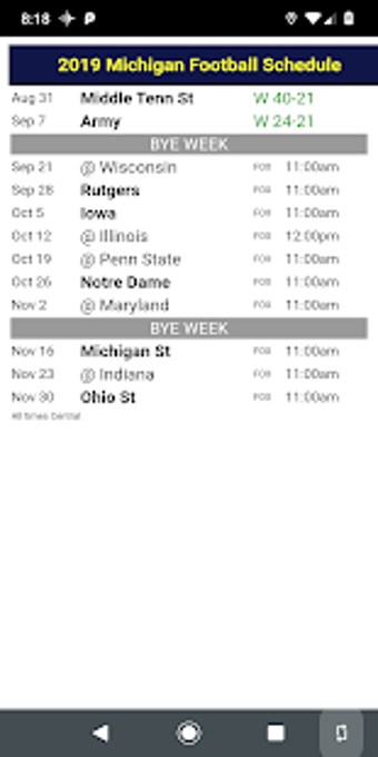 Image 0 for Michigan Football Schedul…