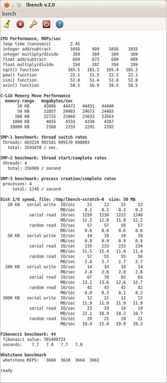 Image 0 for Lbench for Linux