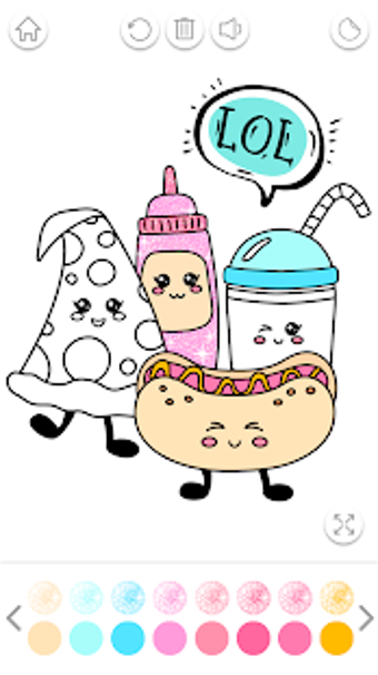 Imagen 2 para Kawaii Coloring Book Glit…