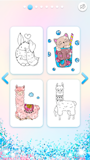 Imagen 1 para Kawaii Coloring Book Glit…