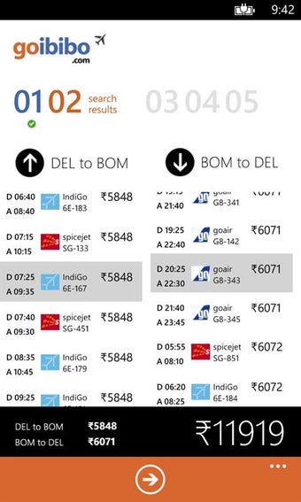 Imagen 0 para Goibibo for Windows 10