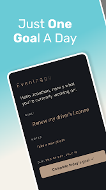 Image 0 for Eveninggg: Daily Goal Tra…
