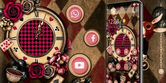 Image 3 for Vintage Rose Clock Theme
