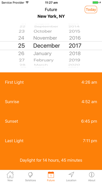 Image 0 for Sunrise Sunset Times