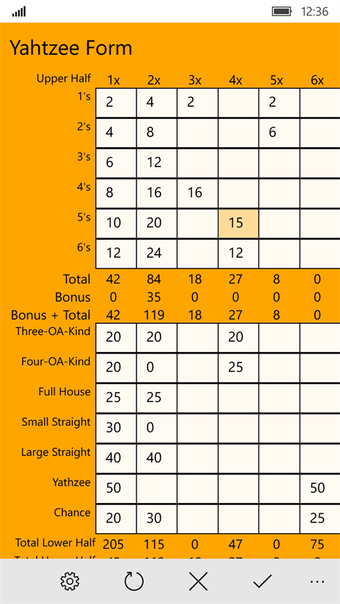 Image 1 for Yahtzee Form for Windows …