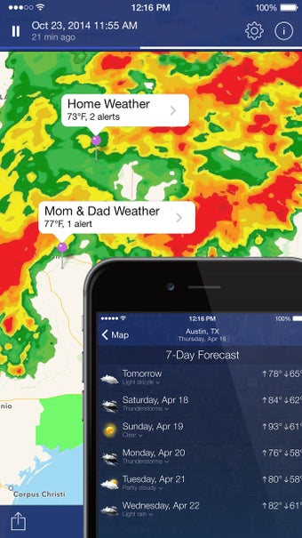 Imagen 2 para NOAA Radar Pro: Weather A…