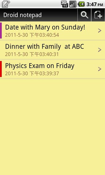 Image 1 for Droid Notepad