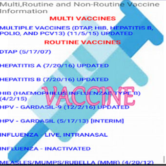 Image 0 for Vaccines Information