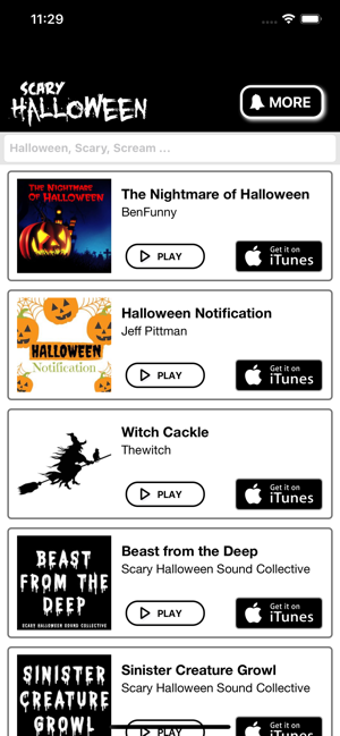 Imagen 1 para Halloween Ringtones for i…