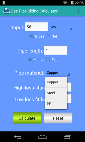 Imagen 0 para Gas Pipe Sizing Calculato…