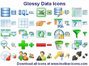 Imagen 0 para Glossy Data Icons