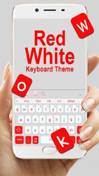 Image 0 for Red White Keyboard Theme