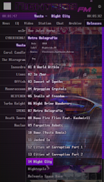 Image 0 for Nightride FM - Synthwave …