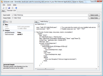 Image 0 for RISE AJAX code generator