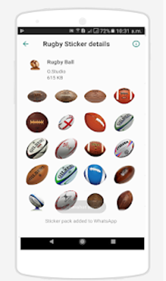 Imagen 2 para WAStickerApps : Rugby Sti…