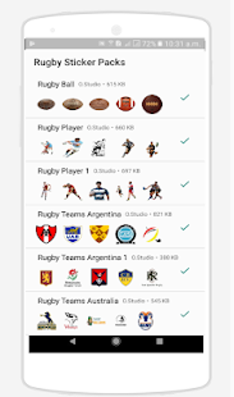 Imagen 0 para WAStickerApps : Rugby Sti…