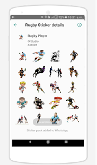 Imagen 1 para WAStickerApps : Rugby Sti…