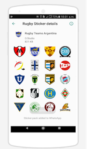 Imagen 3 para WAStickerApps : Rugby Sti…