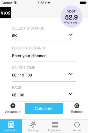 Image 0 for VDOT Running Calculator