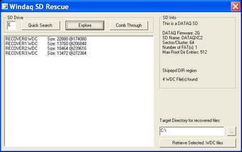 Image 0 for Windaq SD Rescue for DATA…