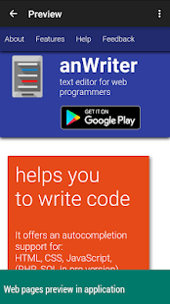 Image 3 for anWriter free HTML editor