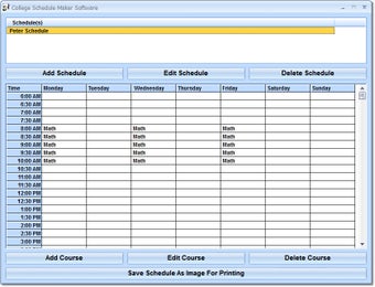 Image 0 for College Schedule Maker So…