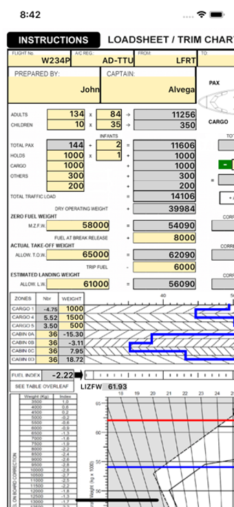 Image 3 for A319 LOADSHEET T&B 144 4z…