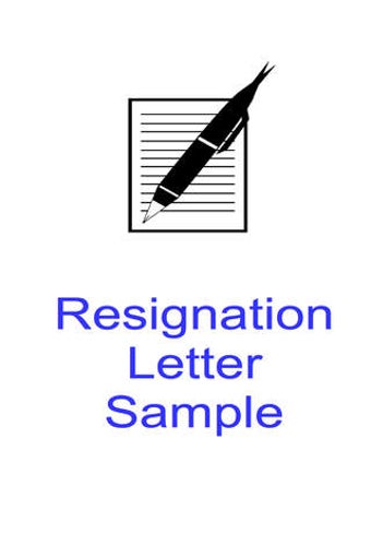 Image 0 for Resignation Letter Sample…