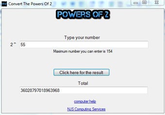 Image 0 for Powers Of 2 Converter