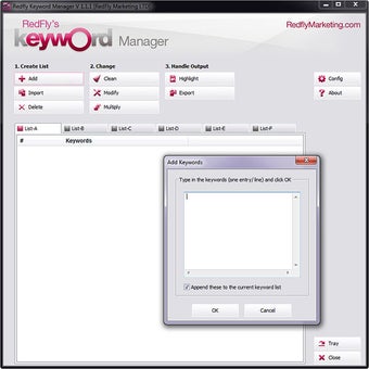 Imagen 1 para Redfly Keyword Manager